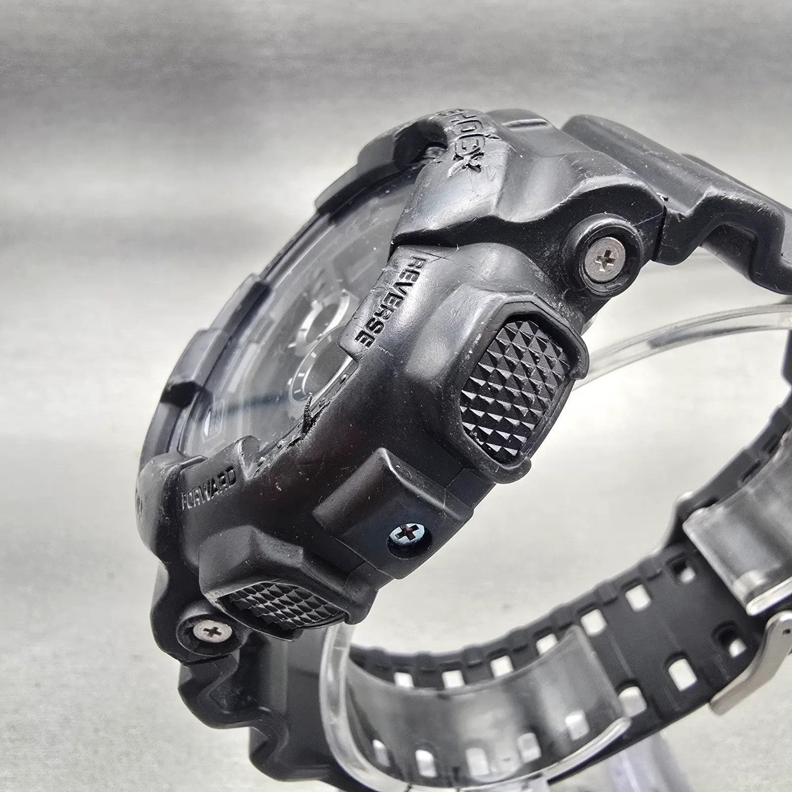 Casio G-Shock GD-100 Watch Men 51mm Black Dial Black Alarm Chrono New Battery2