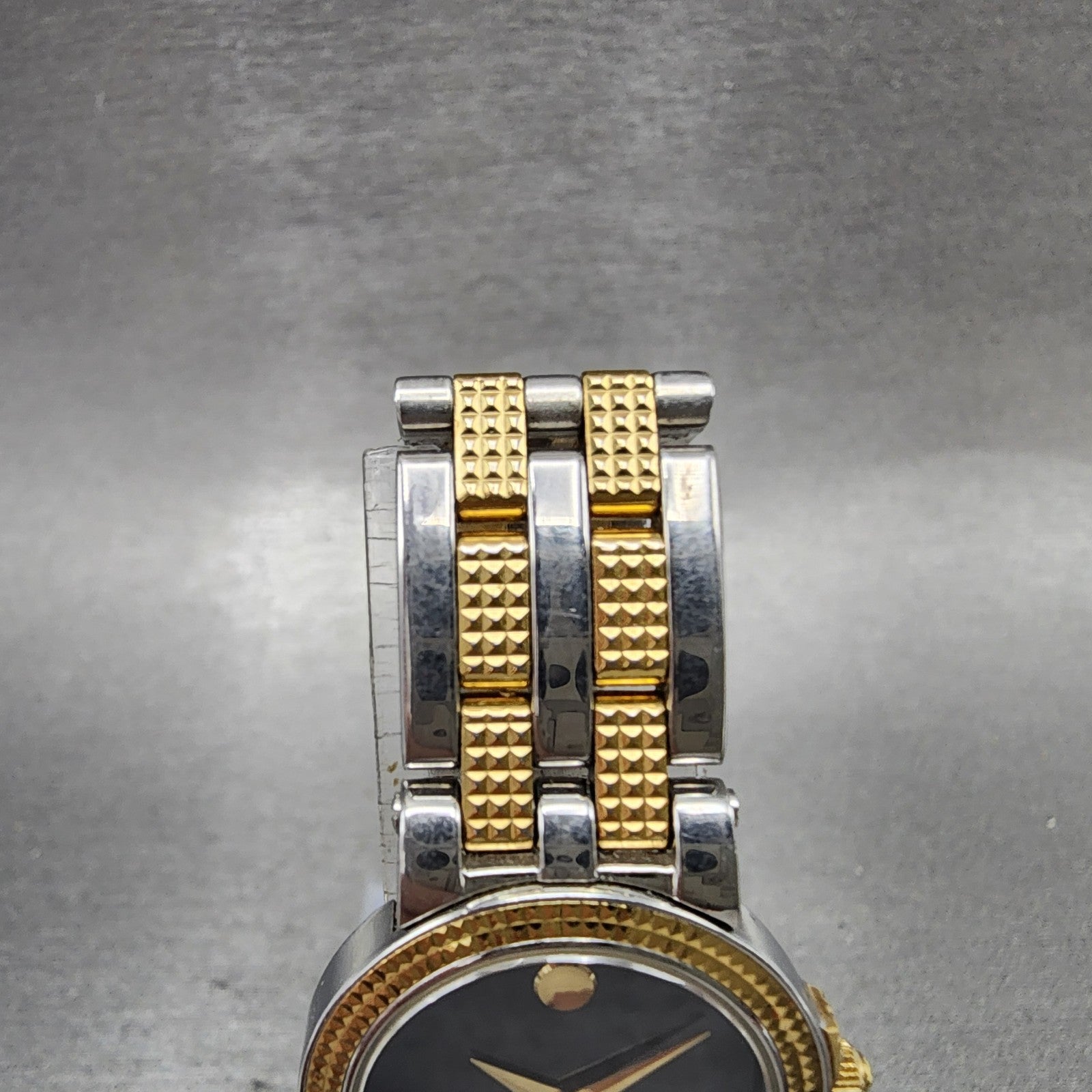 Movado Museum Watch Women 24mm Black Dial Two Tone Round 81A1831 New Battery5