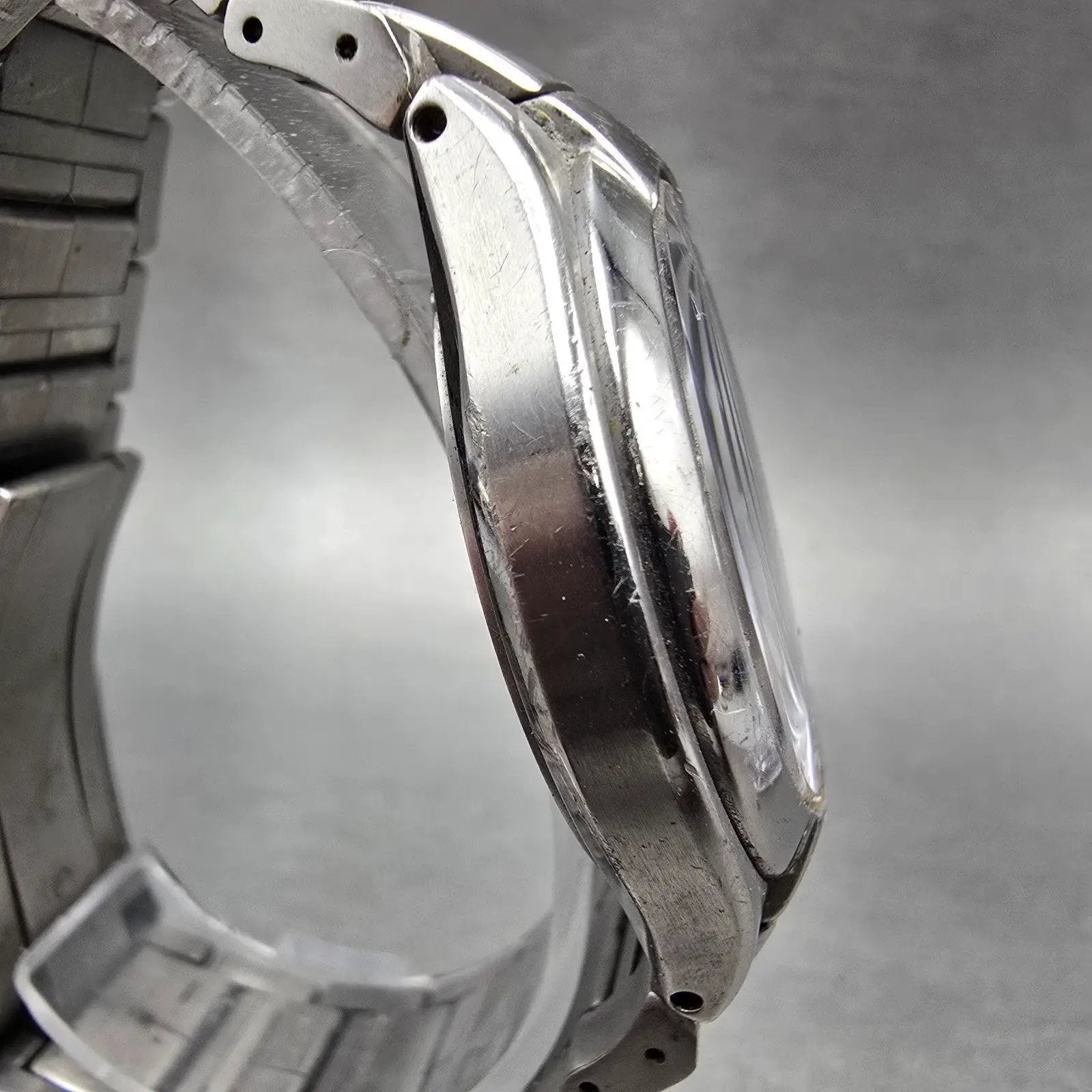 Citizen Eco-Drive Attesa Watch Men 39mm Black Dial Titanium Atomic Daydate PARTS4