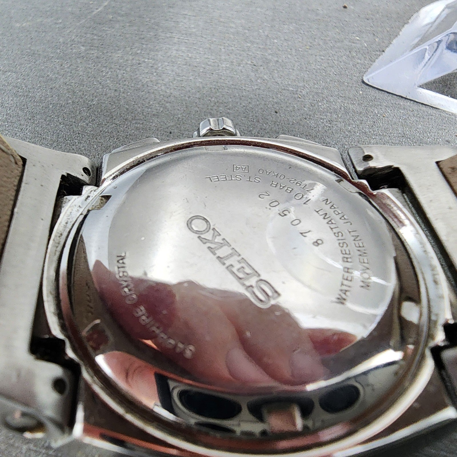 Seiko Sportura Chronograph Watch Unisex 38mm White Dial Steel 7t920ka0 New Batt9