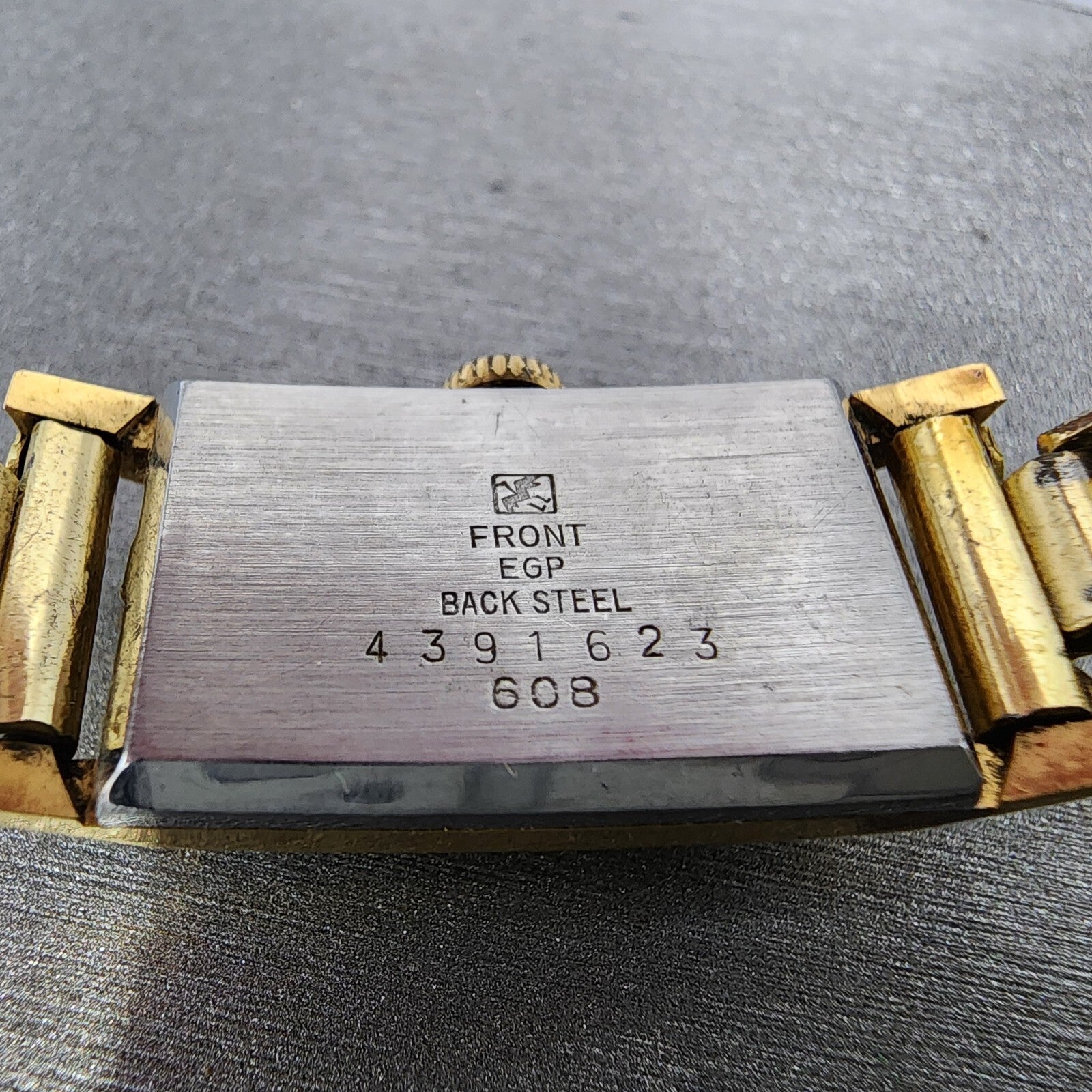 Seiko Solar Tank Watch Women 15mm White Dial Gold Tone Manual Wind 608 Runs9