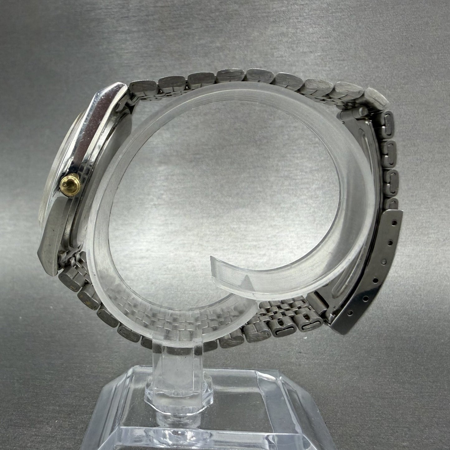 Seiko Pulsar Watch Men 34mm Champagne Dial Two Tone Daydate Y148800H NewBattery6