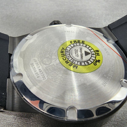 Movado Bold Fusion Watch Men 42mm Black Dial Black Tone Date Round Resin 3600839