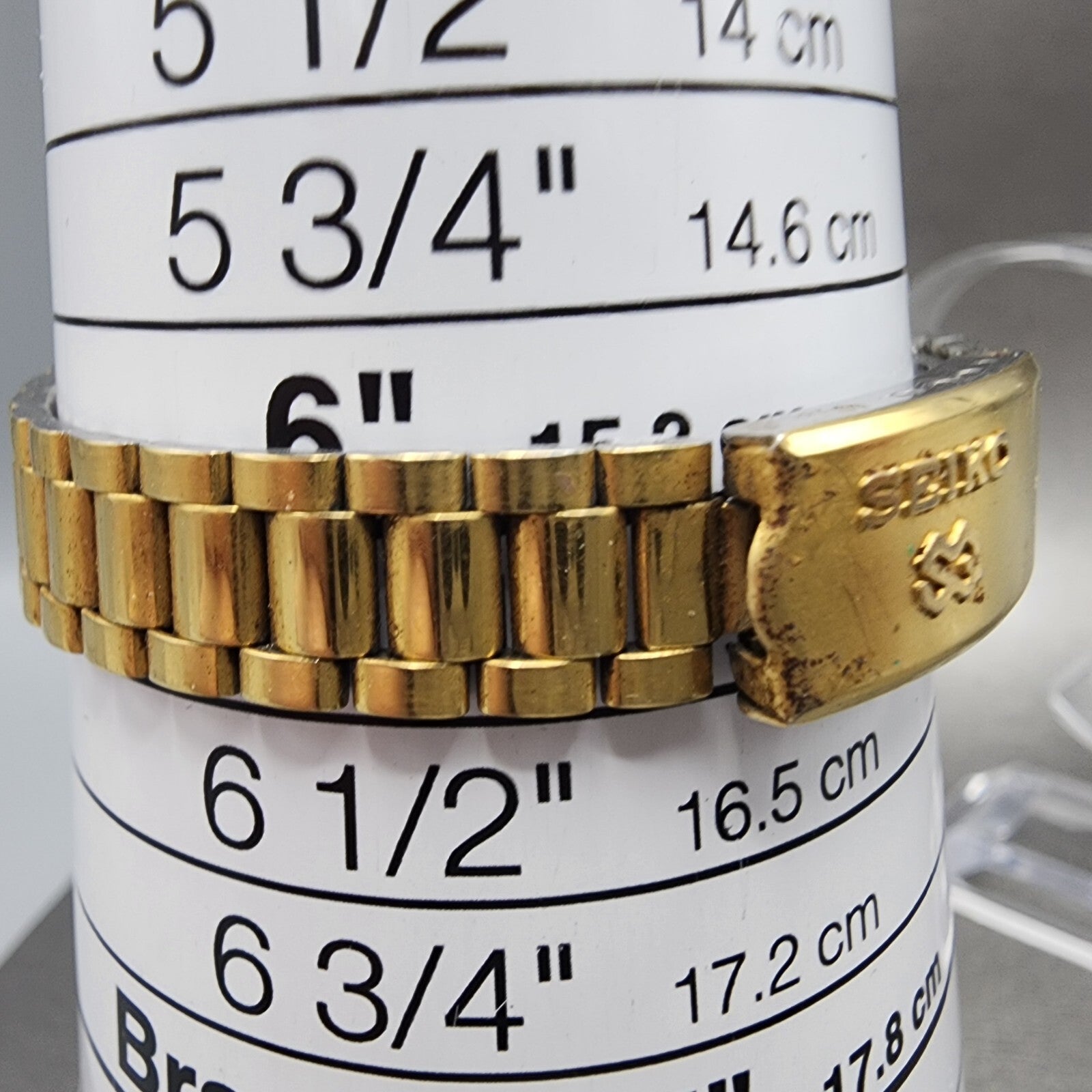 Seiko SQ Watch Women 25mm Gold Dial Gold Tone Daydate Round 2A230039 NewBat VTG10