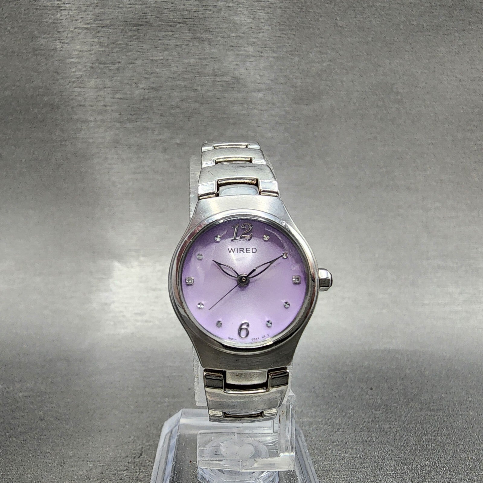 Seiko ALBA Wired Watch Women 21mm Purple Dial Steel Round 1N010BW0 New Battery5
