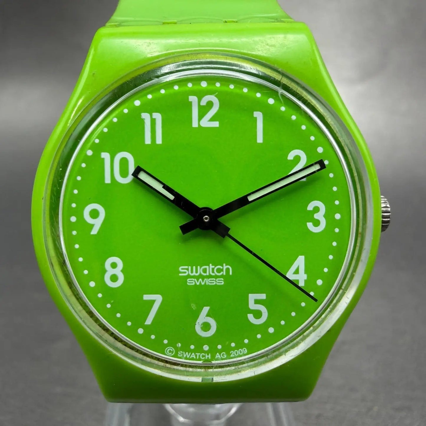 Swatch Lemongrass Watch Men 34mm Green Dial Green Tone Round GG204 New Battery0