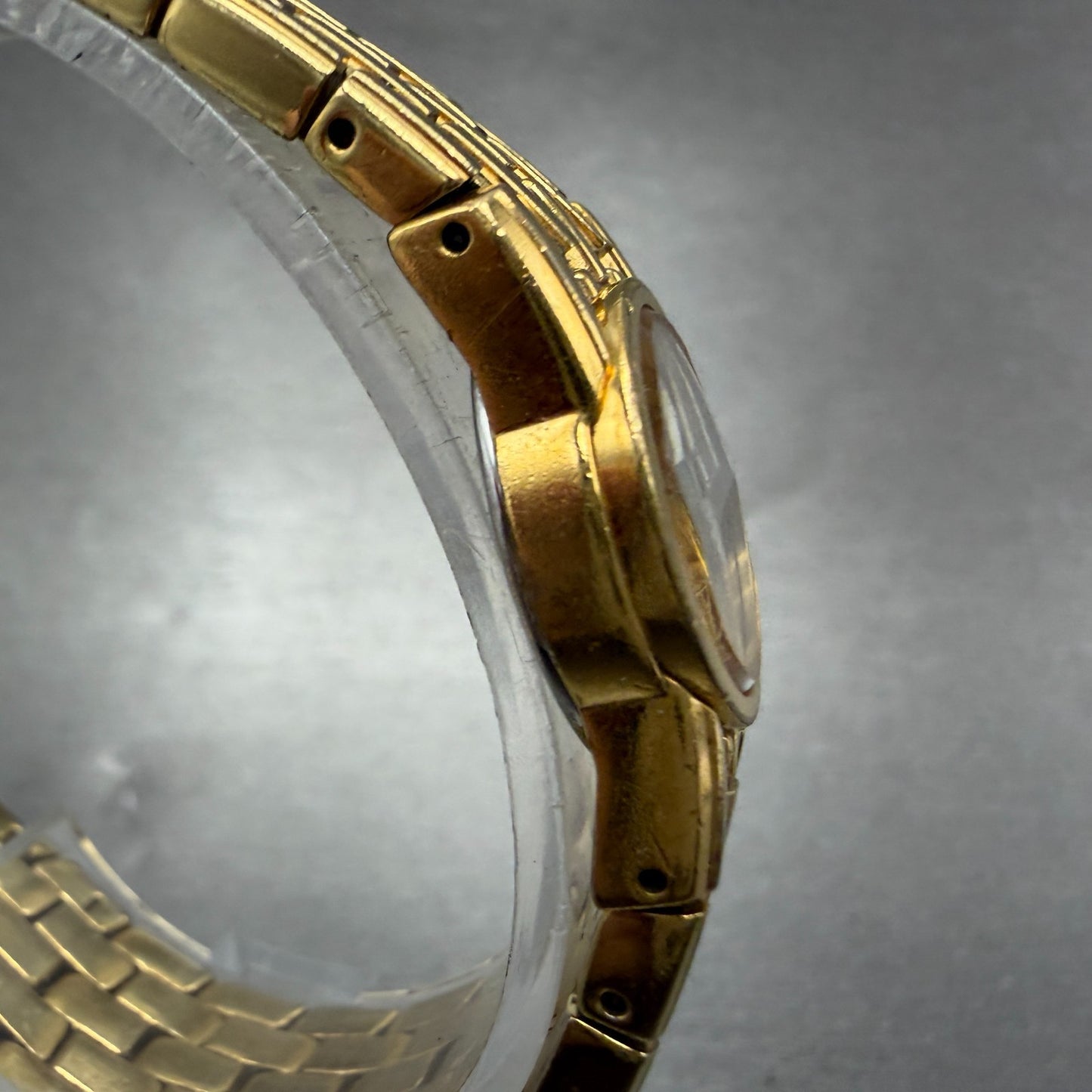 Seiko Watch Women 18mm Black Dial Gold Tone Round 1N00-0029 New Battery Vintage3