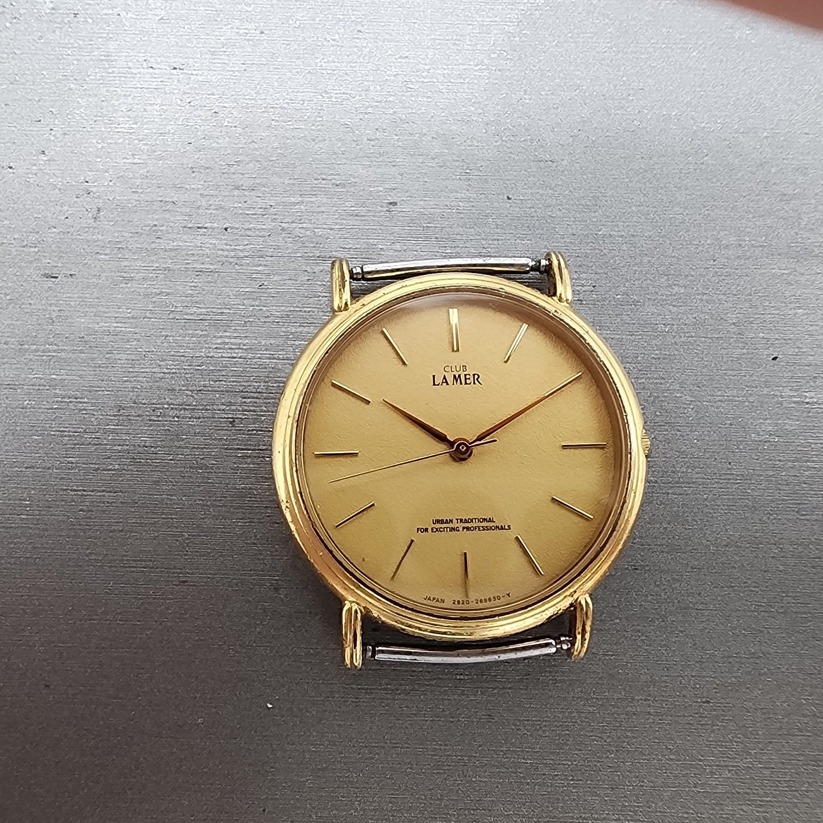 Citizen Club La Mer Watch Men 30mm Champagne Dial Gold Tone 2820269630 New Batt0