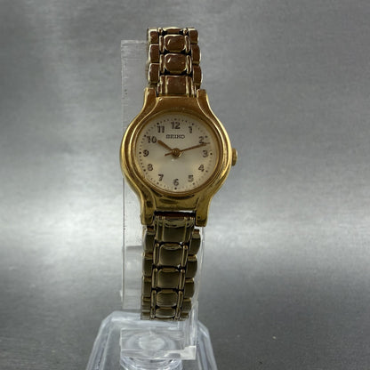 Seiko Watch Women 19mm Cream Dial Gold Tone Round 1N010K30 New Battery4