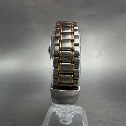Seiko Watch Women 28mm White Dial Two Tone Date Round 7N82-0790 New Battery VTG8