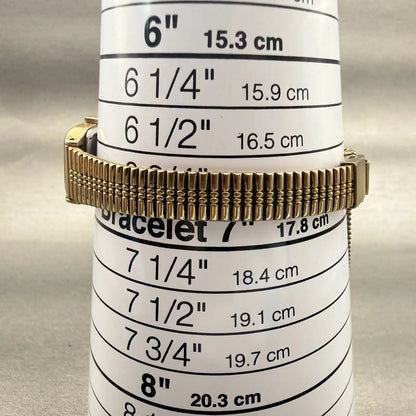 Seiko Watch Women 17mm Black Dial Gold Tone Rectangle 2B20-5000 New Battery VTG9