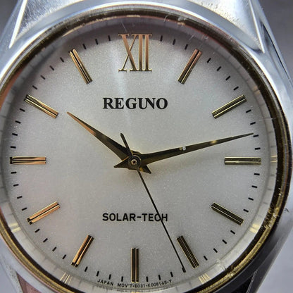Citizen Reguno Solar Watch Men 35mm White Dial Two Tone E031-T017215 Runs1