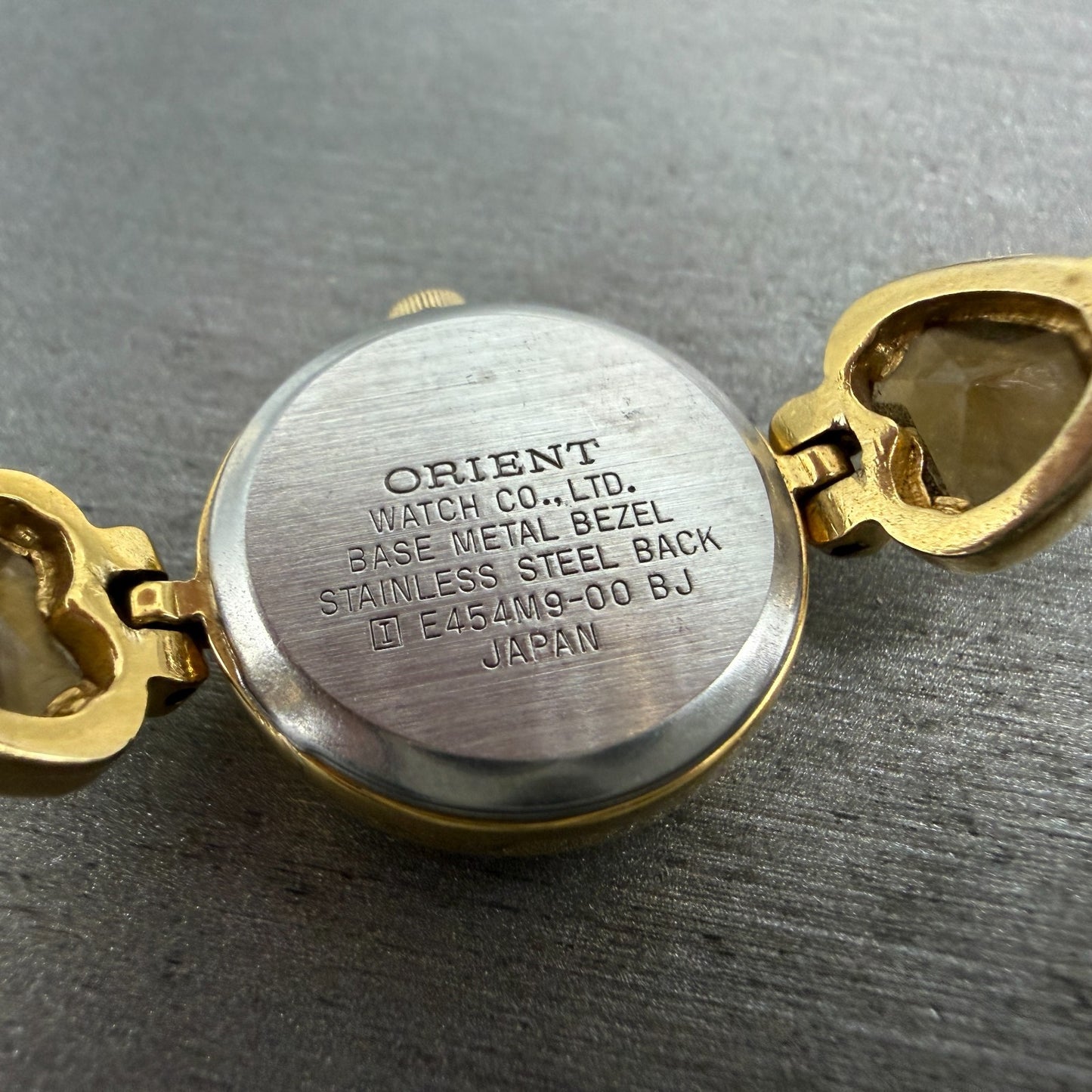 Orient Jupiter Watch Women 21mm Gold Dial Gold Tone Hearts E454M9-00 New Battery9