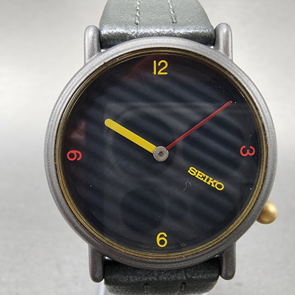 Seiko Watch Men 32mm Gray Dial Gray Tone 5p306a6h New Battery NOS1