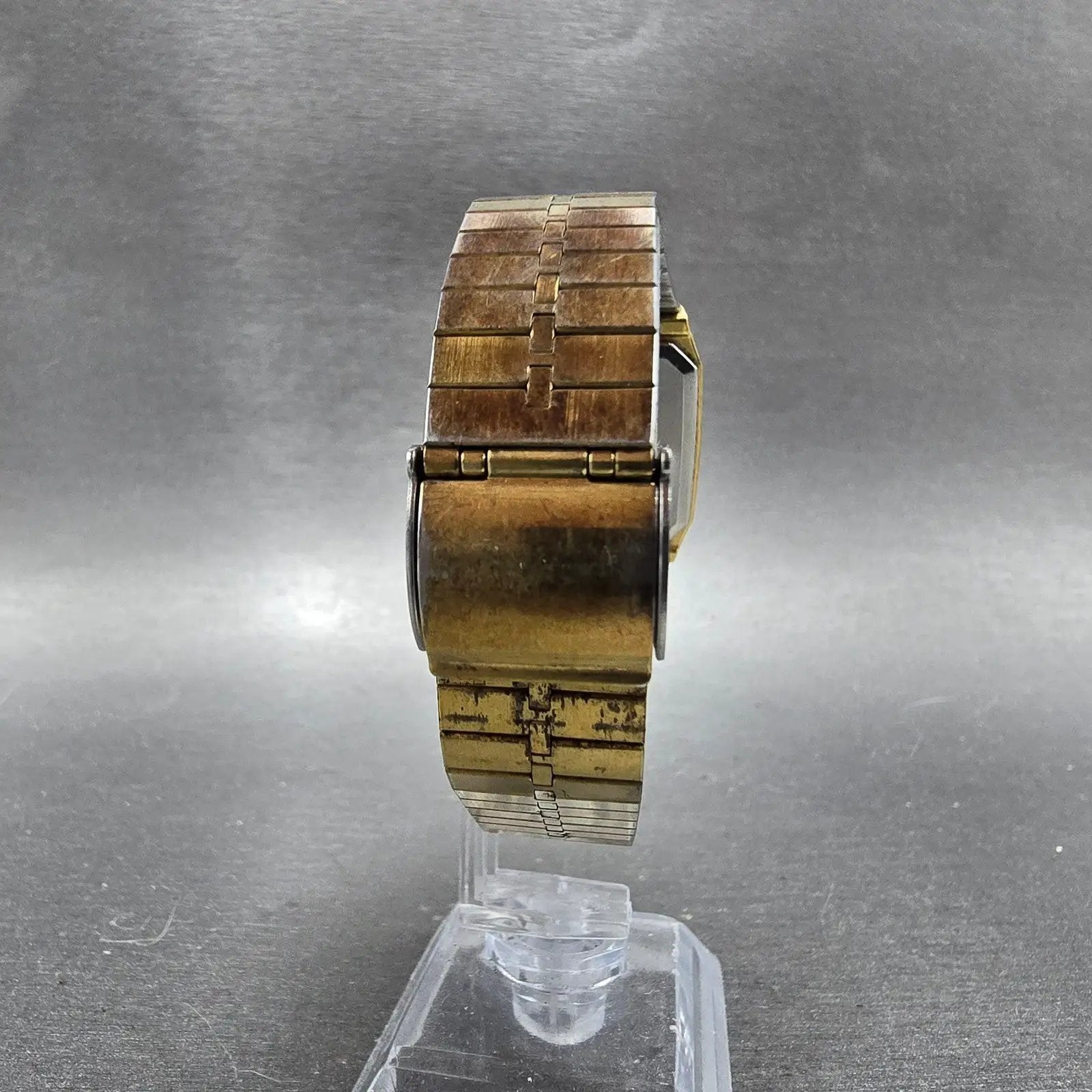 Seiko Watch Men 29mm Champagne Dial Gold Tone Daydate Square 6533-5039 PARTS NLK8
