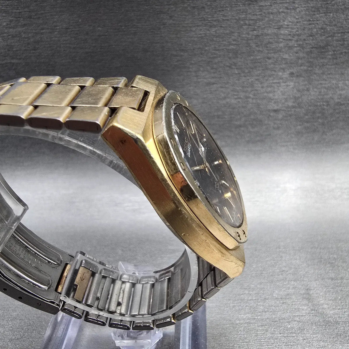 Seiko SQ Watch Men 36mm Brown Dial Gold Tone Daydate 4336-8129 New Battery3