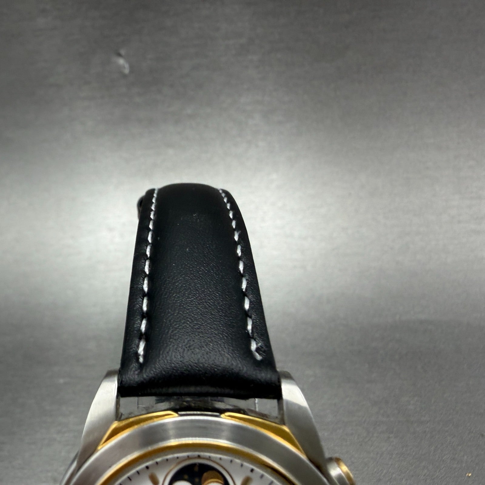 Seiko Avenue Moon Phase Watch Men 35mm White Dial Two Tone Daydate New Battery4