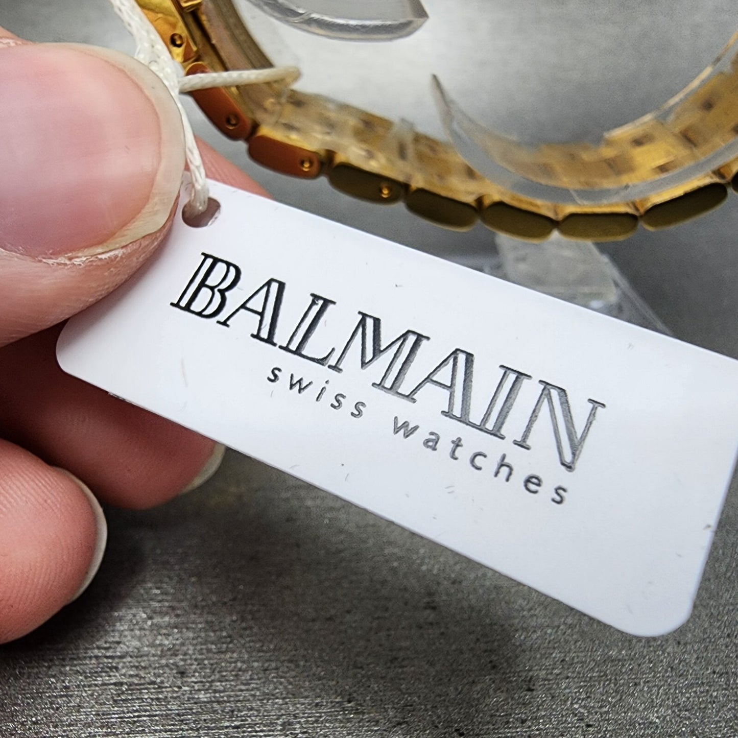 Balmain Flamea Watch Women 34mm Green Malachite Dial Gold Tone Round B4790.33.7510