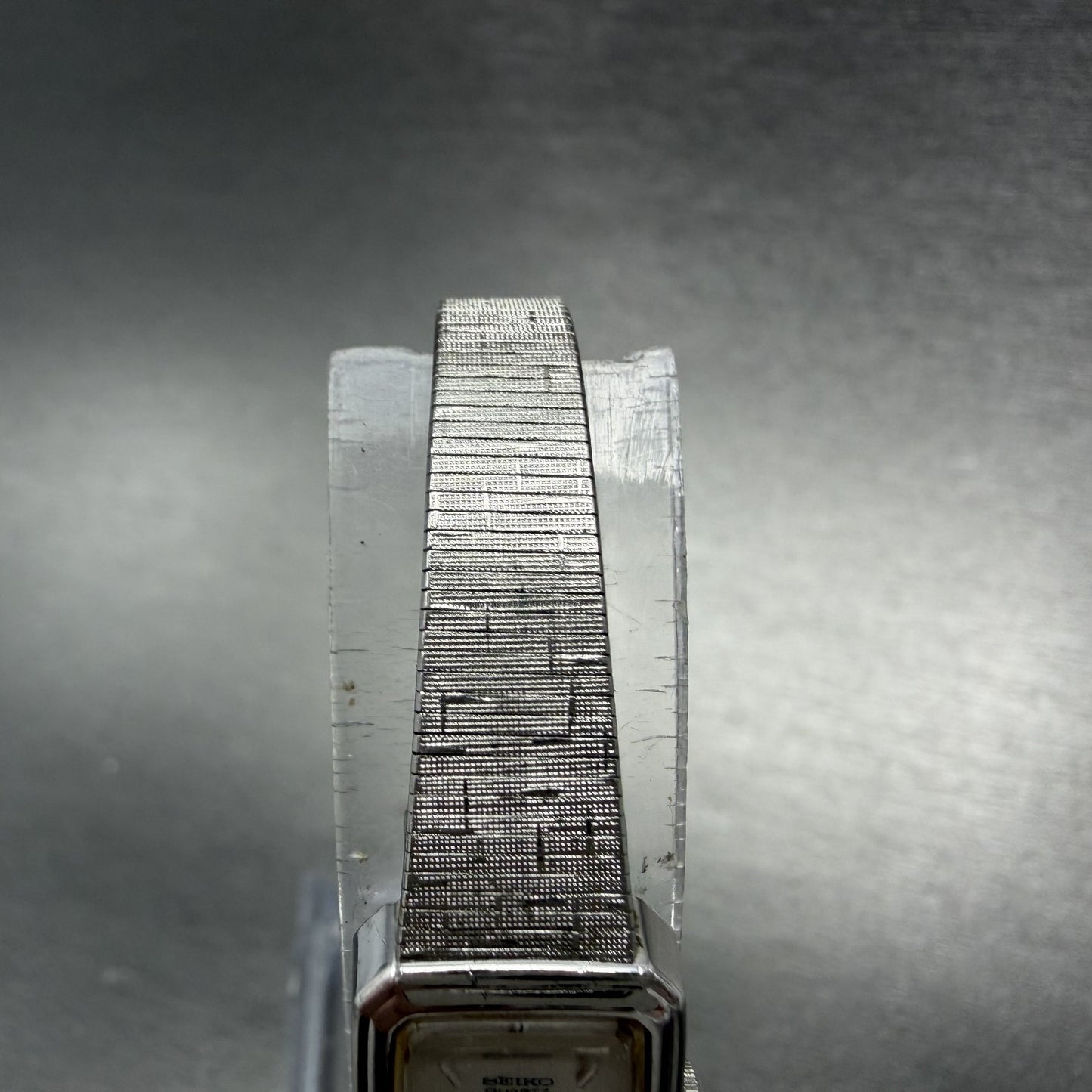 Seiko Watch Women 13mm Silver Dial Silver Tone Rectangle 1320-5779 New Battery4