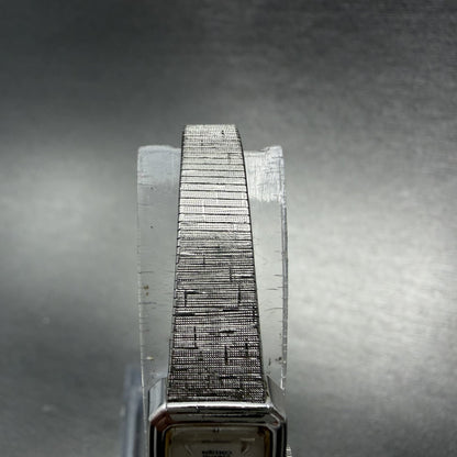 Seiko Watch Women 13mm Silver Dial Silver Tone Rectangle 1320-5779 New Battery4