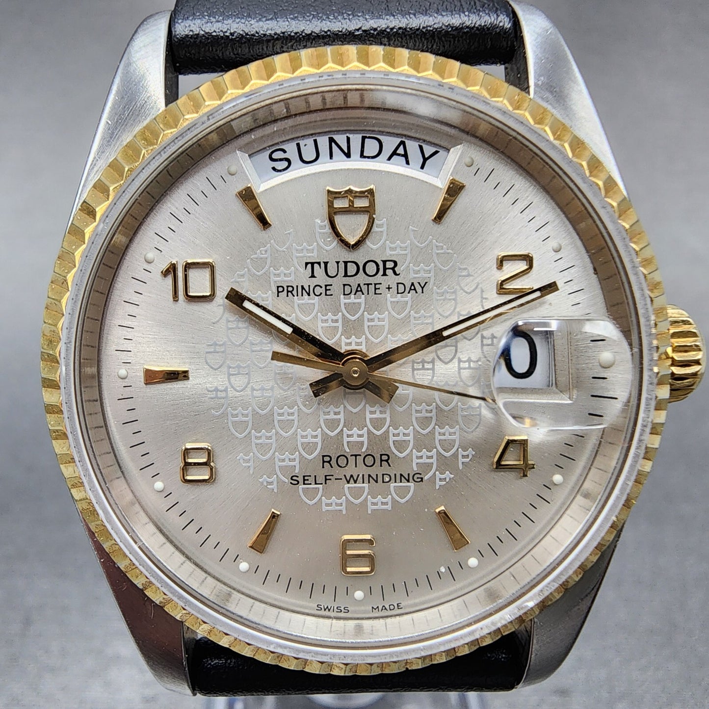 Tudor Prince Date Day Watch Men 36mm Silver Dial Two Tone  Automatic 762132