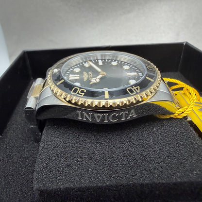Invicta Pro Diver Watch Men 43mm Black Dial Two Tone Bracelet Round 497063