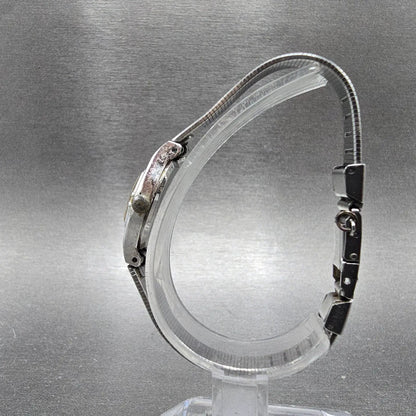 Citizen CQ Watch Women 16mm Silver Dial Silver Square 3220-891481  New Battery6