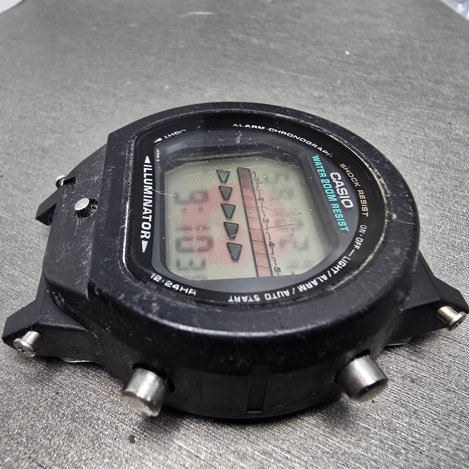 Casio G-Shock DW-6600 Watch Men 41mm Black Alarm Chronograph 1199 Vintage PARTSA6