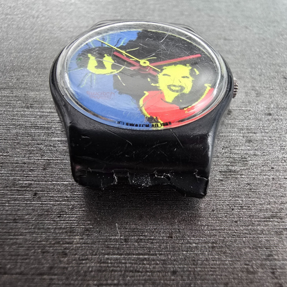 Swatch Sun Lady Watch Women 25mm Black Dial Black Tone Round LB125 New Battery4