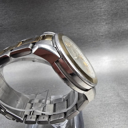 Michael Kors Mercer Chronograph Watch Women 41mm Silver Dial Two Tone New Batt3