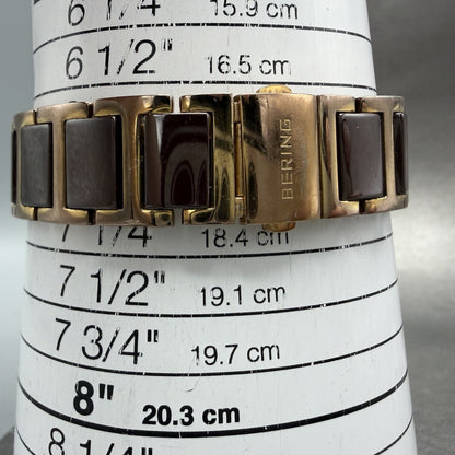 Bering Ceramic Watch Women 29mm MOP dial Rose Gold Tone Round 10729-765 New Batt10