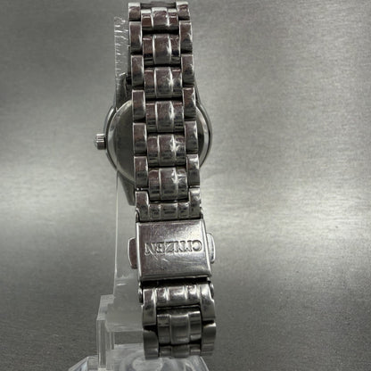 Citizen EcoDrive Watch Women 28mm MOP Dial Silver Tone Round Date Runs7