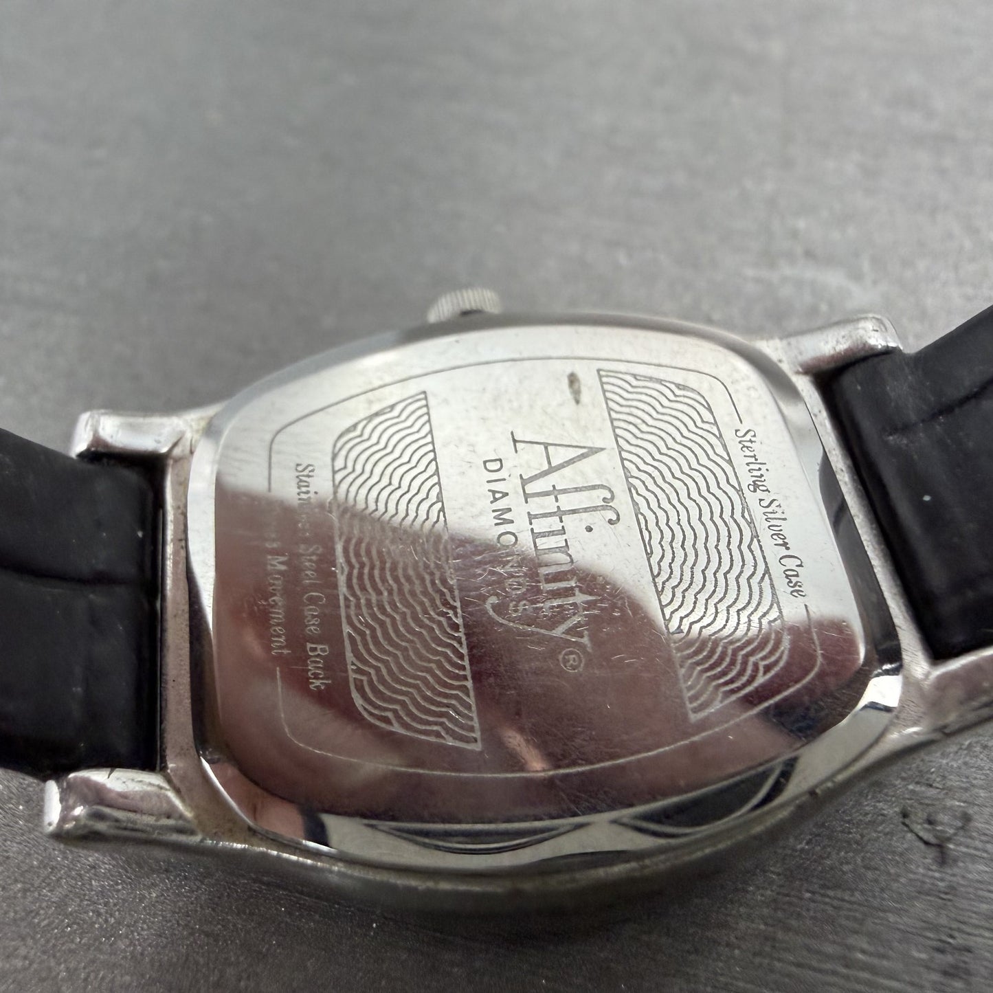 Affinity Watch Women 24mm White Dial Sterling Silver Diamond Accents New Battery9
