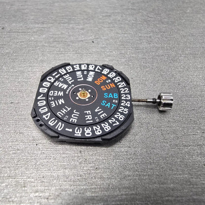 Seiko 7N43C Quartz Movement Black Daydate Three Hand Runs2