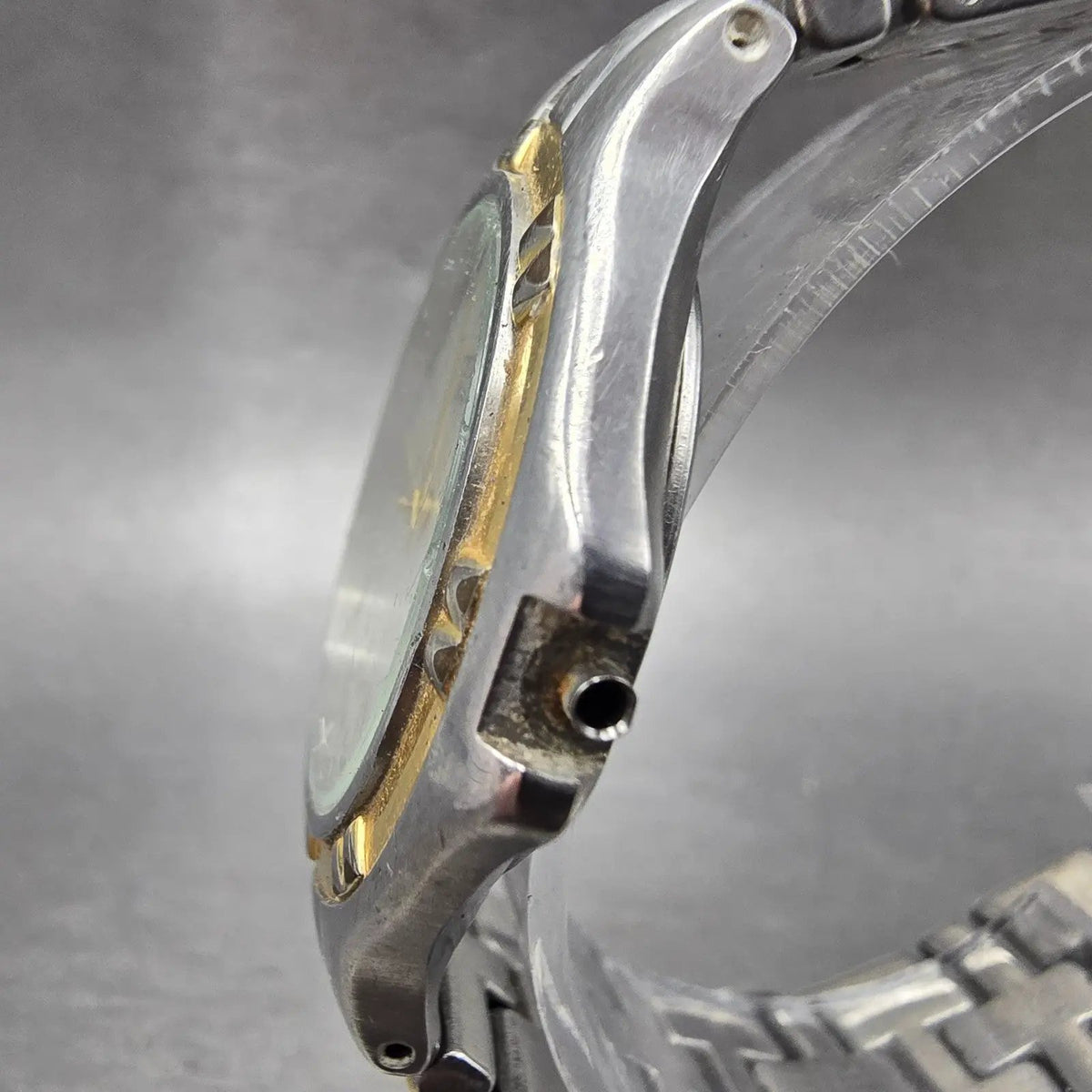 Citizen Elegance Watch Men 35mm White Dial Two Tone Date 5510-H04511 PARTS VTG3