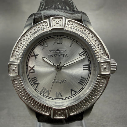 Invitca Angel Watch Women 33mm Silver Dial Silver Tone Round 15083 New Battery0