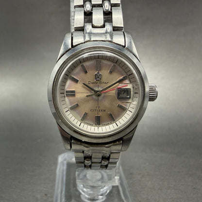 Citizen Date Star Watch Women 24mm Silver Dial Silver Tone 4-530314 Manual PARTS0