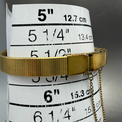 Seiko Watch Women 18mm Gold Dial Gold Tone Oval 1400-8209 New Battery Vintage10