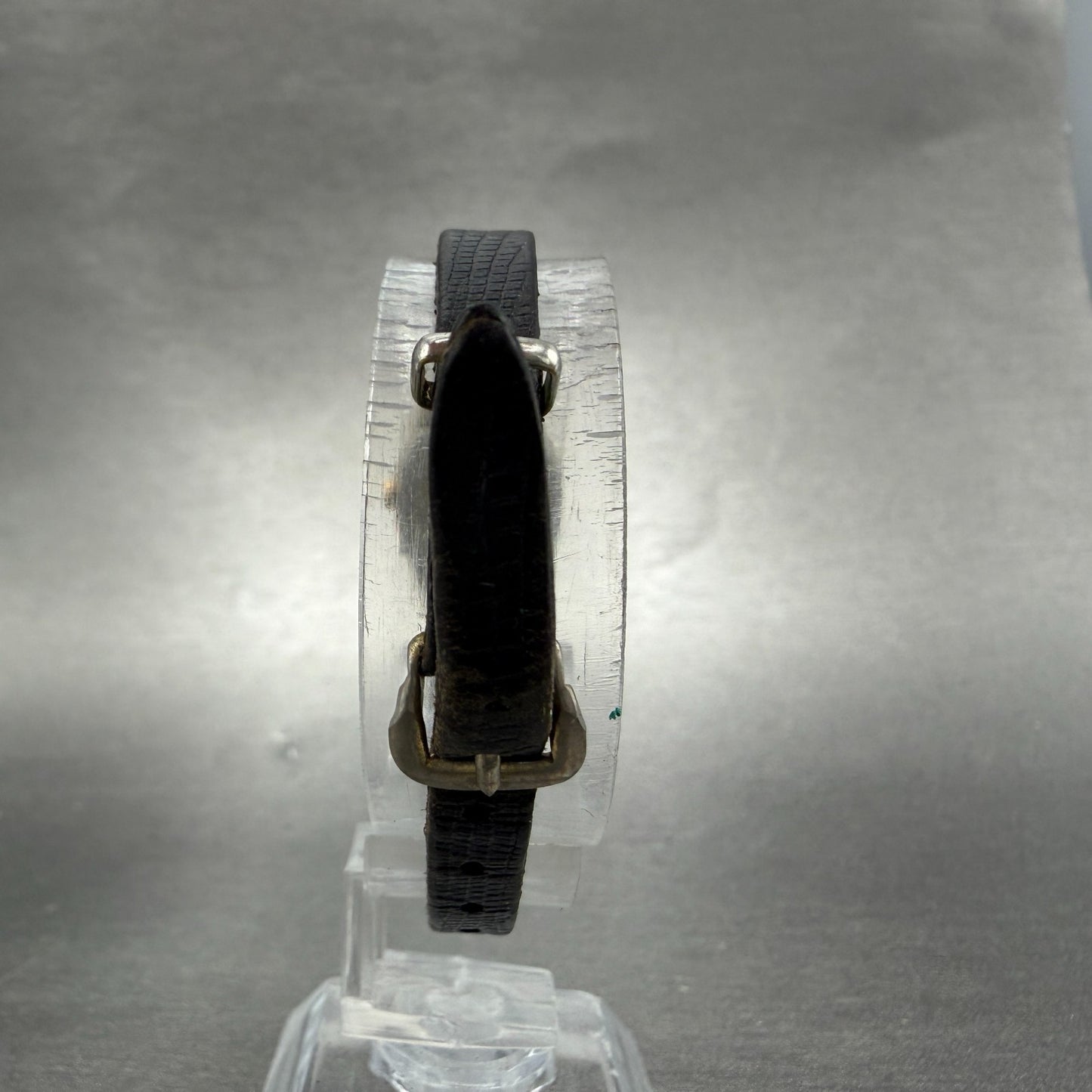 Seiko Watch Women 16mm Black Dial Gold Tone Square 2C20-5770 New Battery VTG7