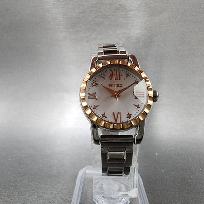 Seiko Wired Watch Women 22mm White Dial Two Tone Round VJ21KJ70 New Battery5