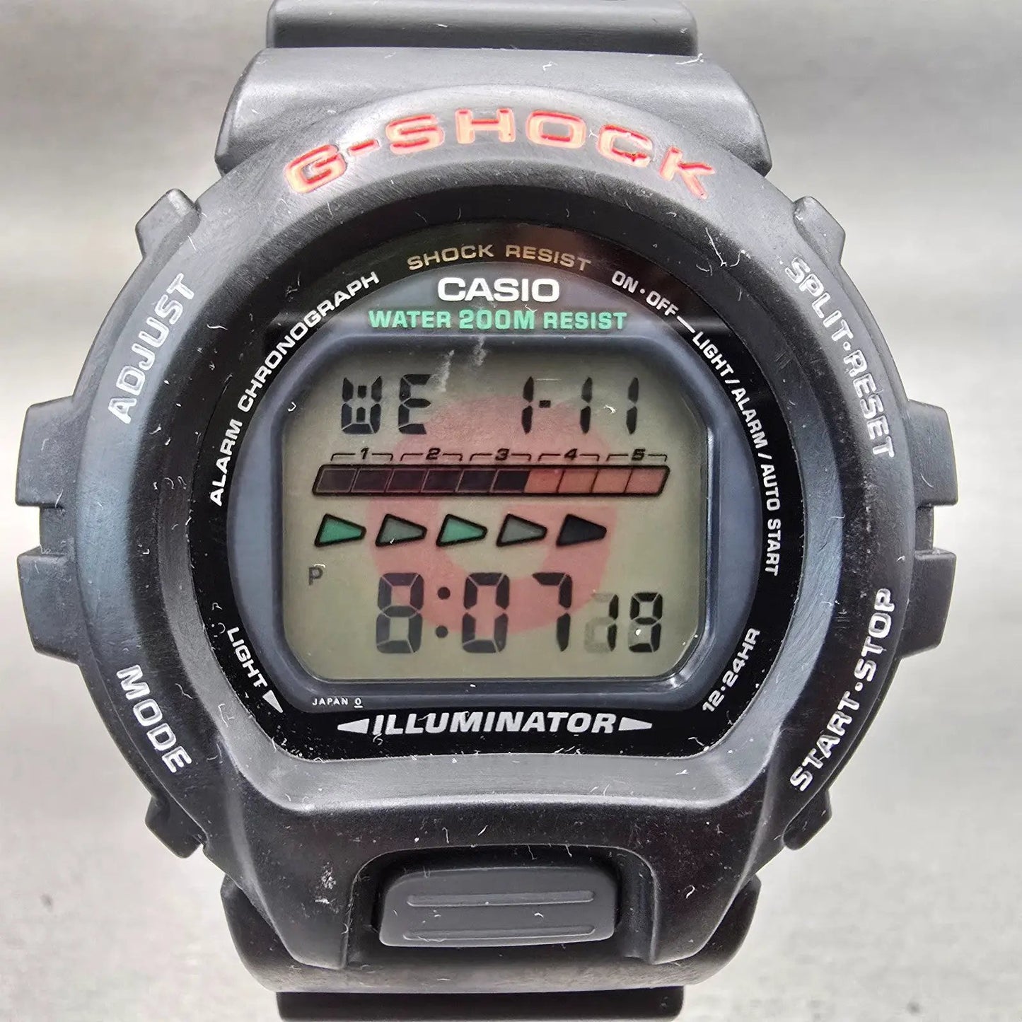 Casio G-Shock DW-6600 Watch Men 50mm Black Dial Black Tone Chrono Alarm New Batt1