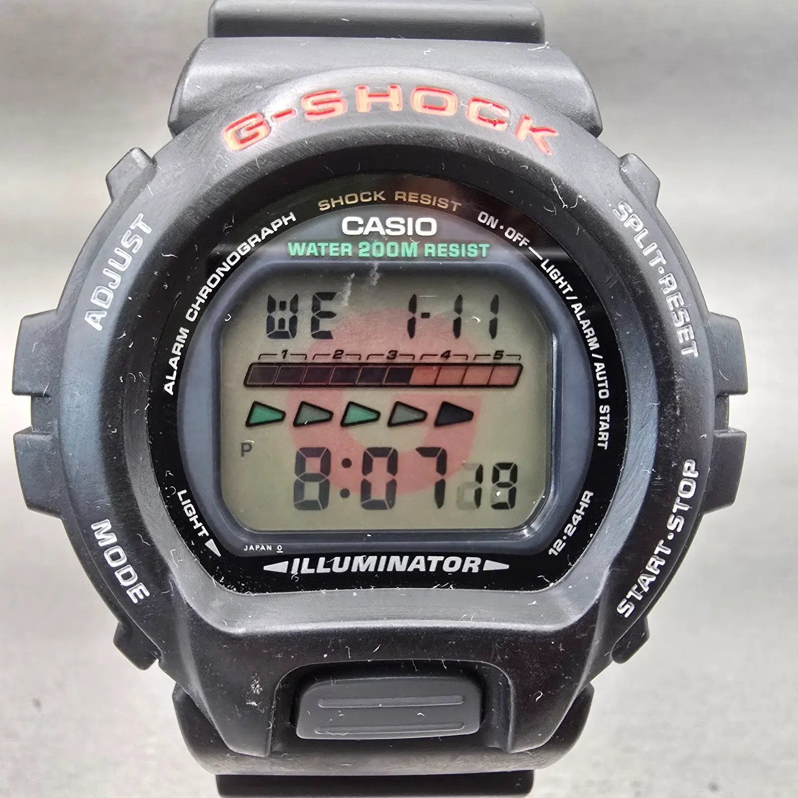Casio G-Shock DW-6600 Watch Men 50mm Black Dial Black Tone Chrono Alarm New Batt1