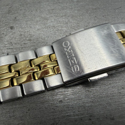 Seiko Bracelet 18mm Two Tone Stainless Steel 4A4K1C1 Tri-Folding Clasp4