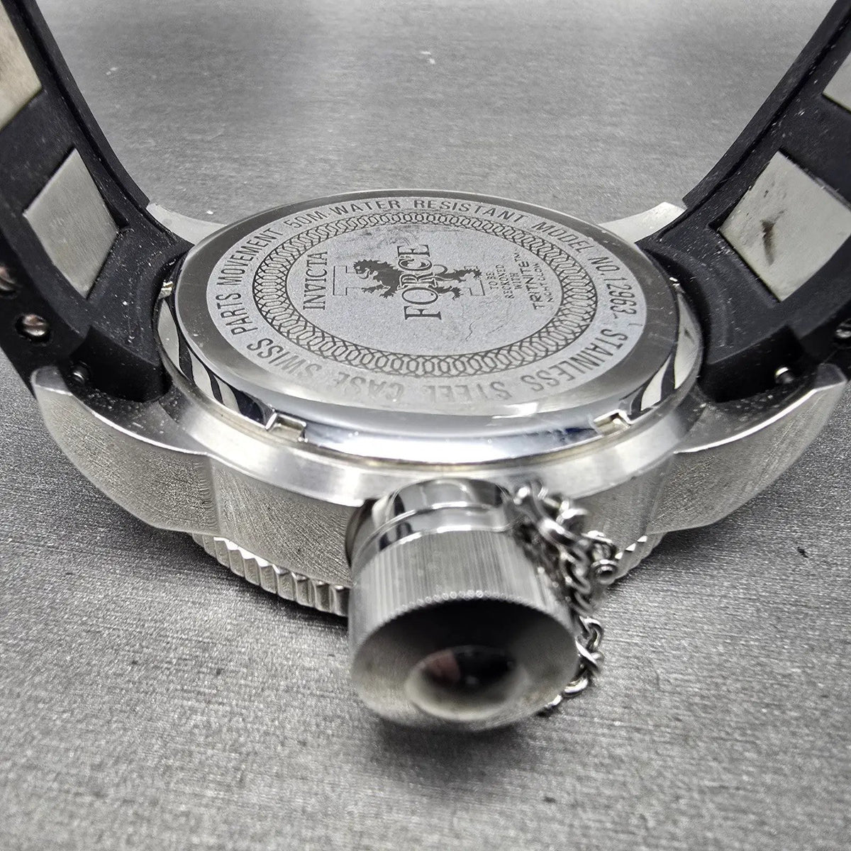 Invicta I-Force Dive Watch Men 51mm Black Dial Silver Date 12963 READ!! New Batt8
