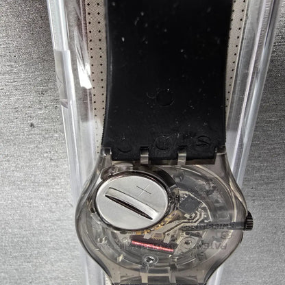 Swatch Lolita Watch Men 33mm Black Dial Black Tone Round GM128 New Battery NOS13
