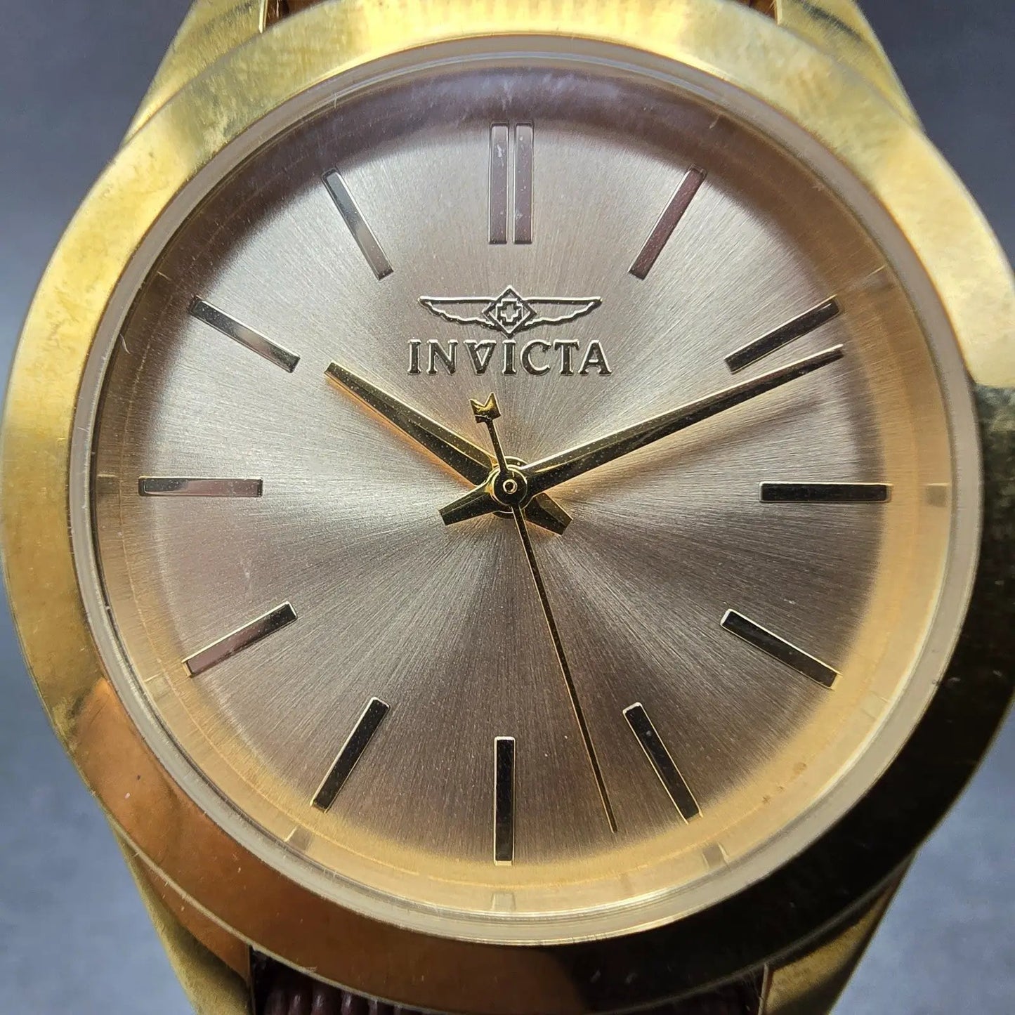 Invicta Angel Watch Women 33mm Champagne Dial Gold Tone Round 15150 New BatteryM1