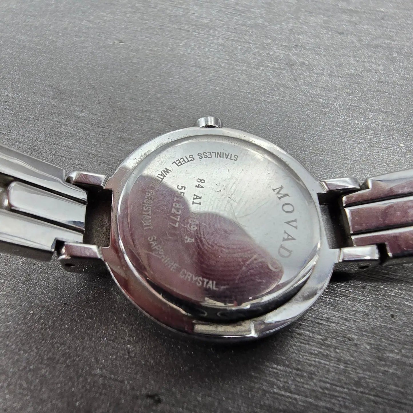 Movado Harmony Watch Women 23mm Black Dial Silver Tone 84 A1 809 A New Battery10