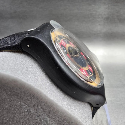 Swatch James Bond License to Kill Watch Men 44mm Gold Dial SUDB103 New Batt NOS3