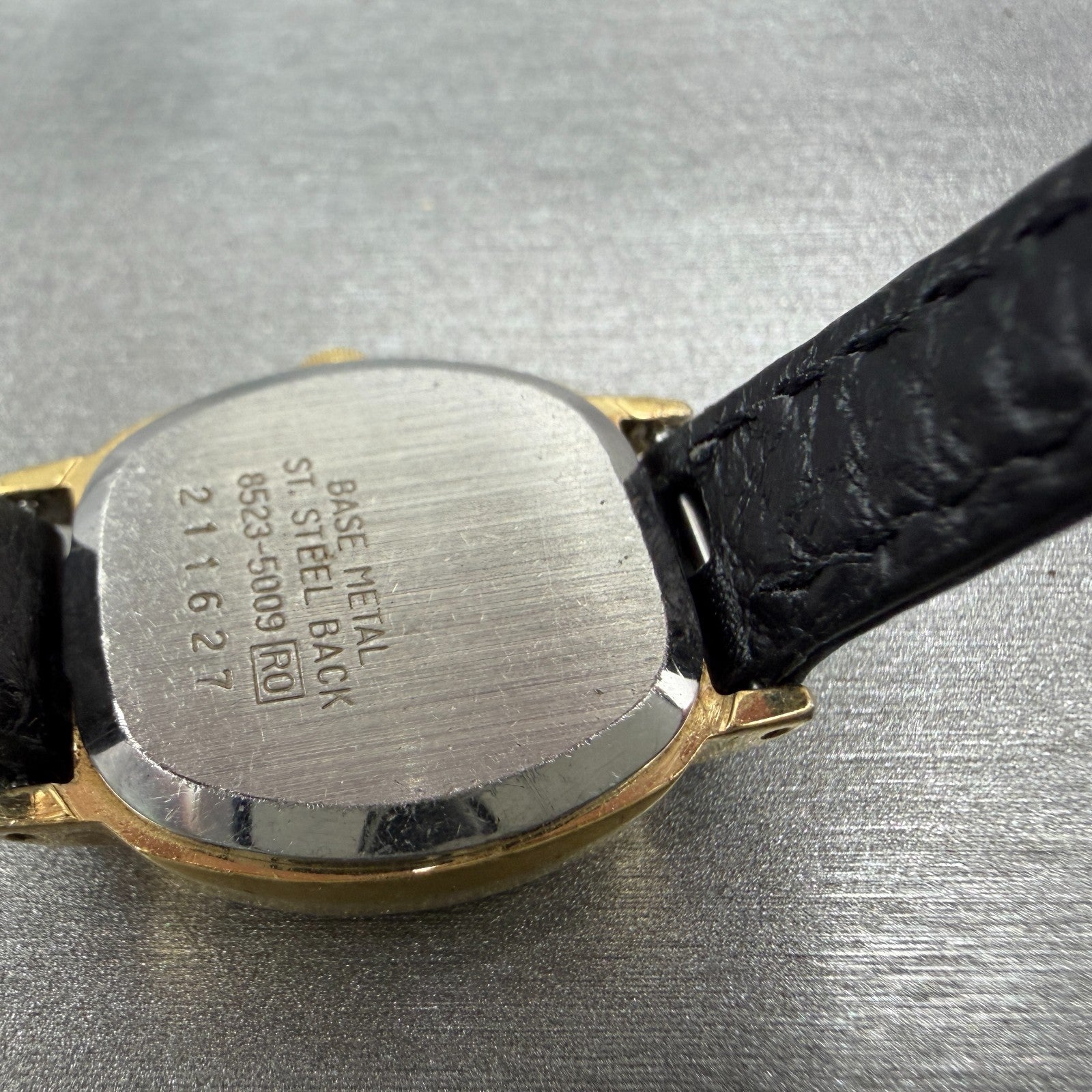 Seiko SQ Watch Women 21mm Champagne Dial Gold Tone Daydate 8523-5009 New Batt 879