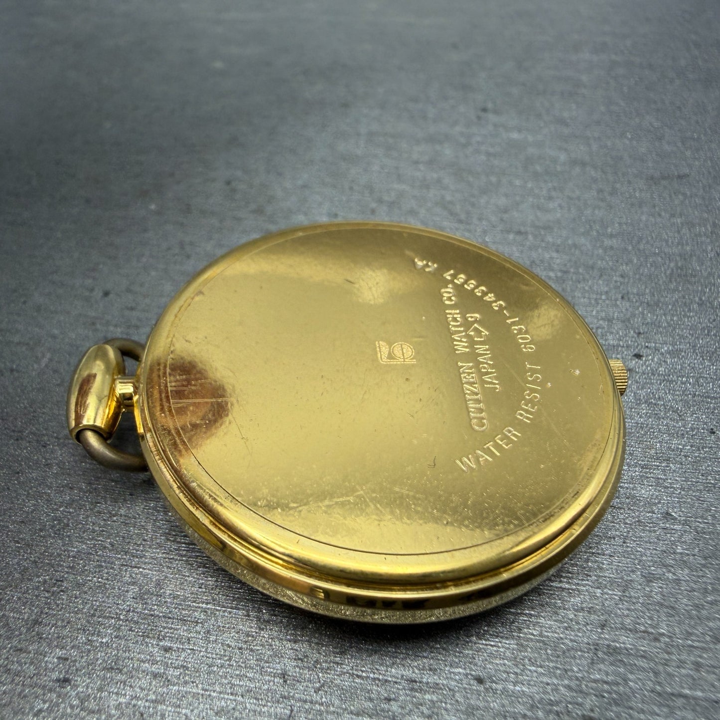 Citizen Pocket Watch Unisex 36mm Champagne Dial Gold Tone Round New battery8